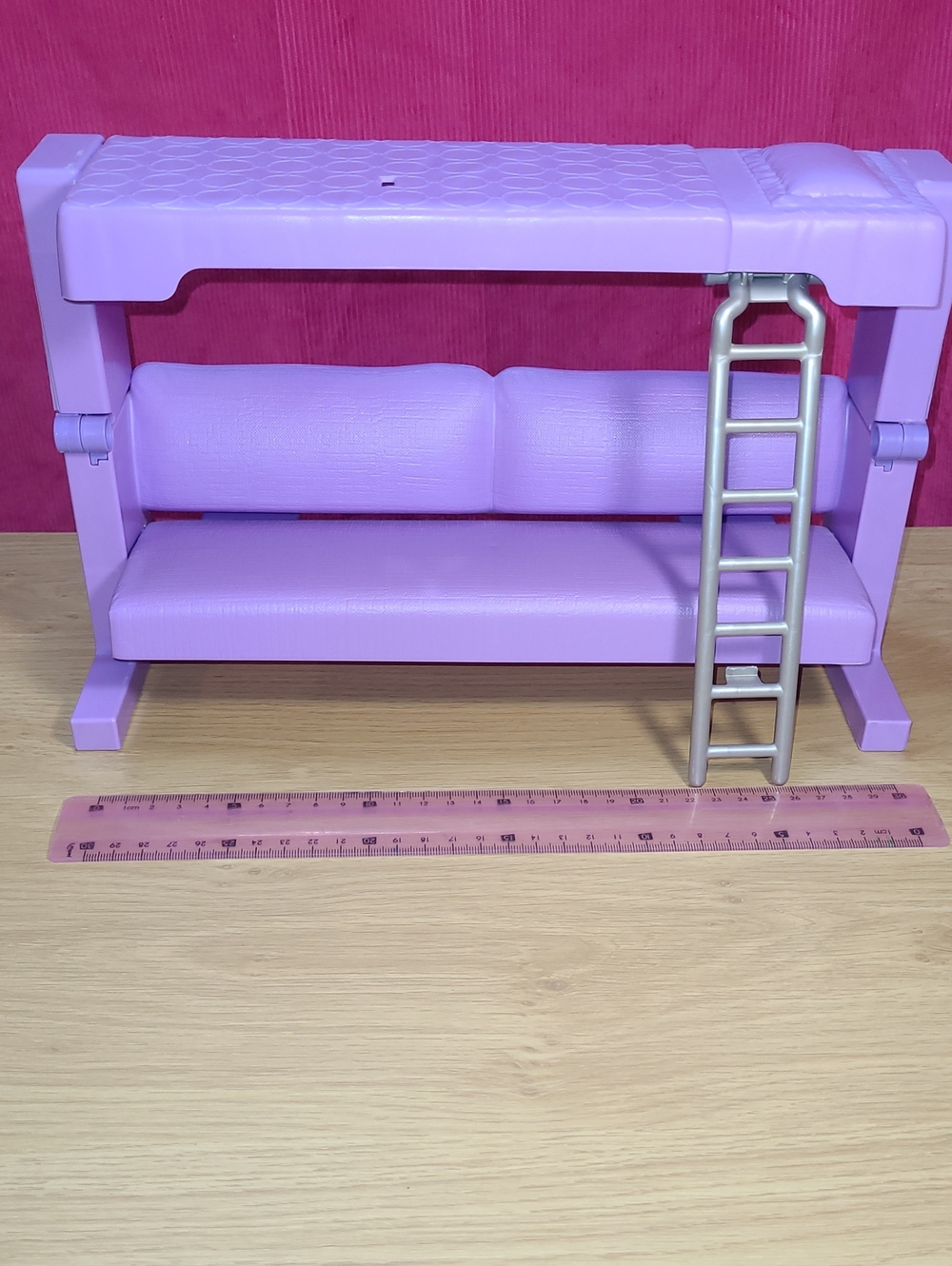 Mattel Purple Barbie Doll , Bunk Bed Playset with Silver Ladder